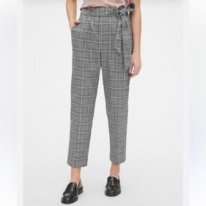 GAP High rise plaid Straight Leg Pants-00